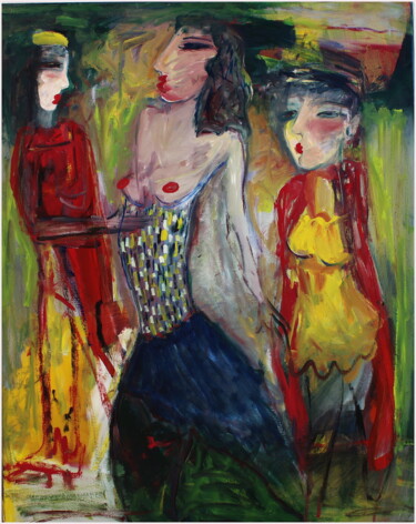 Pittura intitolato "La beauté du diable" da Victorine Follana, Opera d'arte originale, Olio Montato su Telaio per barella in…