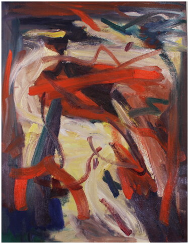 Картина под названием "Voir rouge" - Victorine Follana, Подлинное произведение искусства, Масло Установлен на Деревянная рам…