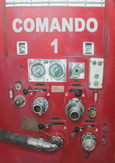 Schilderij getiteld "Comando 1" door Victor Manuel Ojeda Collado, Origineel Kunstwerk, Acryl