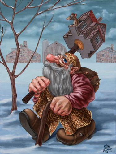 Schilderij getiteld "To Winter Flats" door Victor Molev, Origineel Kunstwerk, Olie