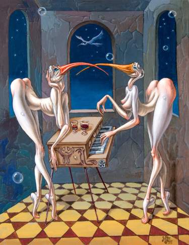 Pintura titulada "Nocturne" por Victor Molev, Obra de arte original, Oleo