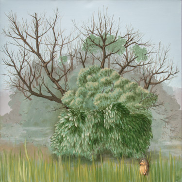Painting titled "Bush" by Victor Molev, Original Artwork, Oil