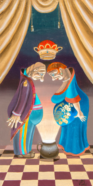 Картина под названием "Kings Tale" - Victor Molev, Подлинное произведение искусства, Масло