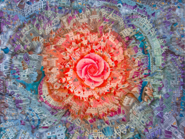 Картина под названием "Rose. Historical No…" - Victor Molev, Подлинное произведение искусства, Масло Установлен на Деревянна…