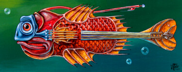Картина под названием "Fisholin" - Victor Molev, Подлинное произведение искусства, Масло