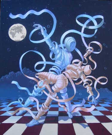 Картина под названием "Lunar Tango" - Victor Molev, Подлинное произведение искусства