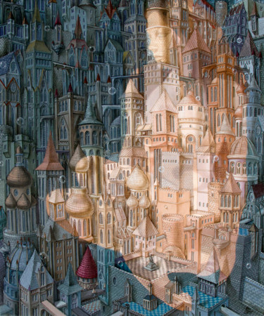 Картина под названием "Reflection" - Victor Molev, Подлинное произведение искусства, Масло