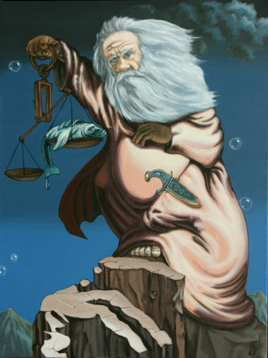 Pintura titulada "George Bernard Shaw" por Victor Molev, Obra de arte original, Otro