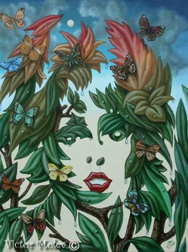 Картина под названием "Flora" - Victor Molev, Подлинное произведение искусства, Другой