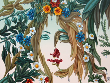 Pintura titulada "Spring (Botichelli)" por Victor Molev, Obra de arte original, Oleo