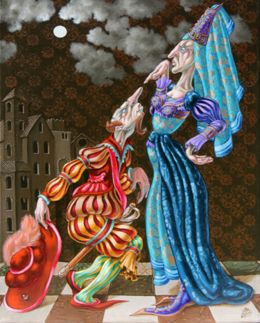 Картина под названием "Fundamentals of Fem…" - Victor Molev, Подлинное произведение искусства, Масло