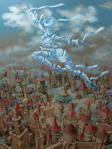 Malerei mit dem Titel "Mirage" von Victor Molev, Original-Kunstwerk, Öl
