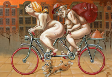 Pintura titulada "Tandem" por Victor Molev, Obra de arte original, Oleo