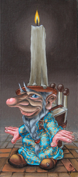 Картина под названием "Candlestick" - Victor Molev, Подлинное произведение искусства, Масло