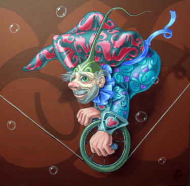 "Monocycle" başlıklı Tablo Victor Molev tarafından, Orijinal sanat, Petrol