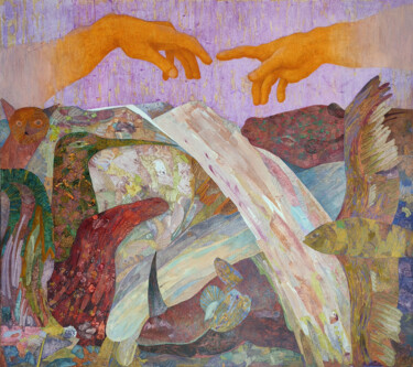 Painting titled "Сотворение Мира" by Victorov Mihail, Original Artwork, Oil