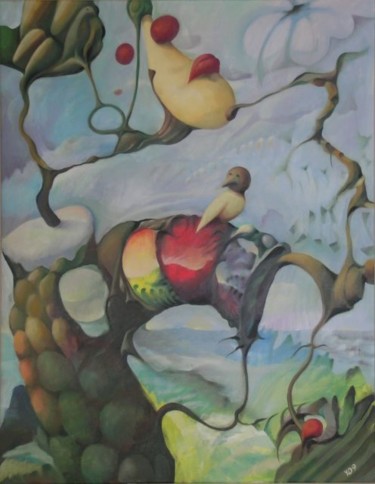 Peinture intitulée "Winter Contemplatio…" par Victor X, Œuvre d'art originale