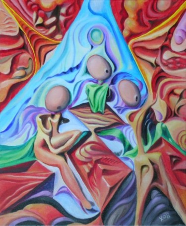 Painting titled "Trio - Трио" by Victor X, Original Artwork, Oil