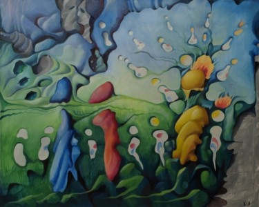 Painting titled "Three Teachers - Тр…" by Victor X, Original Artwork, Oil