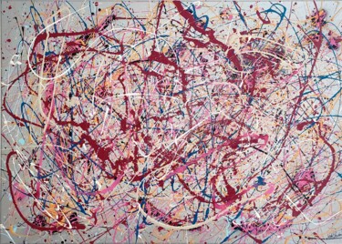 Peinture intitulée "CHAOS AND COLORS -…" par Vid Vender, Œuvre d'art originale, Acrylique Monté sur Châssis en bois