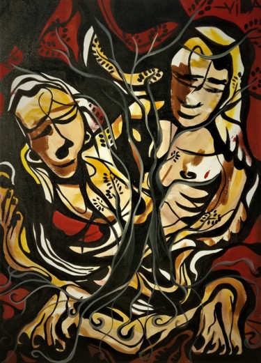 Peinture intitulée "Namore" par Vida, Œuvre d'art originale, Acrylique