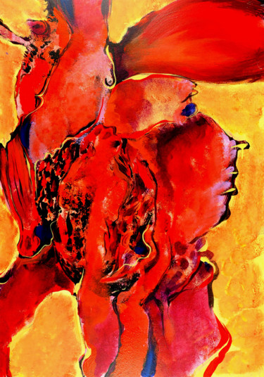 Metamorphopsia 06 / Perylene Red Painting titled "Metamorphopsia 06 /…" by Vidal Toreyo, Original Art, Acrylic