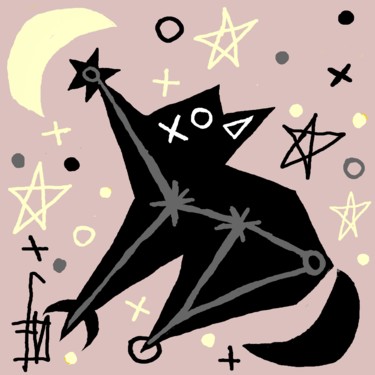 le voleur de lune Digitale Künste mit dem Titel "le voleur de lune" von Franck Vidal, Original-Kunstwerk, Digitale Malerei