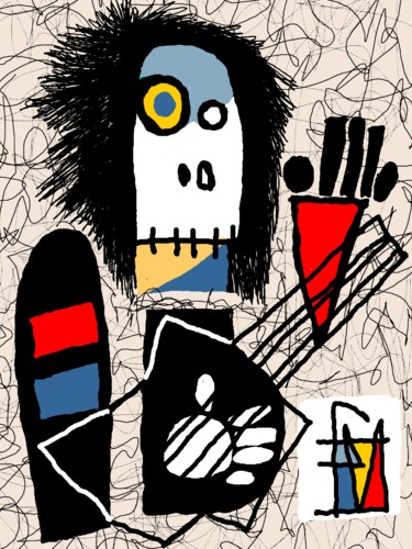 hard rock art brut Digitale Künste mit dem Titel "hard rock art brut" von Franck Vidal, Original-Kunstwerk, Digitale Malerei