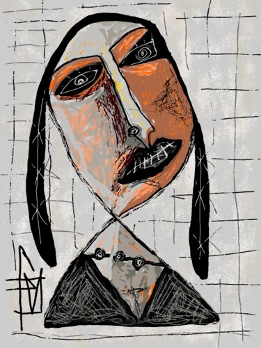 Arts numériques intitulée "la veuve" par Franck Vidal, Œuvre d'art originale, Peinture numérique