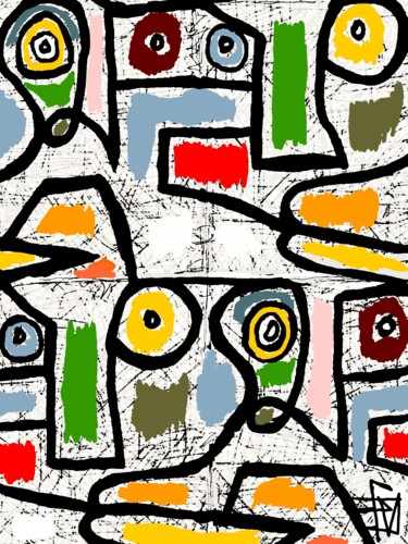 figurations libres 3 Arts numériques intitulée "figurations libres 3" par Franck Vidal, Œuvre d'art originale, Peinture numérique