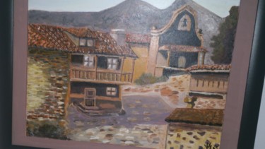 Painting titled "Pueblo abandonado" by Vidal Fernández Richart, Original Artwork, Acrylic