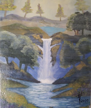 Pintura titulada "Cascada" por Vidal Fernández Richart, Obra de arte original, Acrílico
