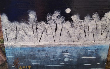 Painting titled "Río helado" by Vidal Fernández Richart, Original Artwork, Acrylic