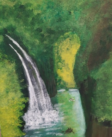 Pintura titulada "Cascada amazónica" por Vidal Fernández Richart, Obra de arte original, Acrílico