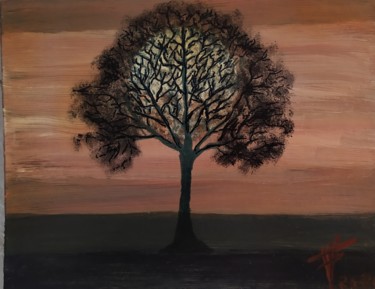 Peinture intitulée "Árbol visión noctur…" par Vidal Fernández Richart, Œuvre d'art originale, Acrylique
