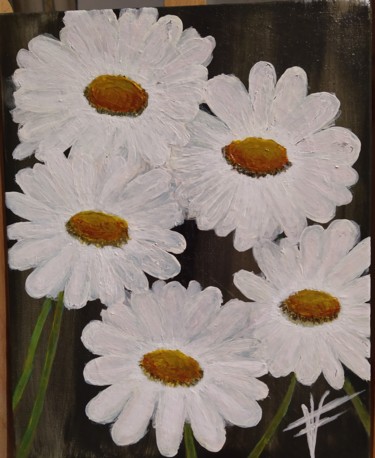 Painting titled "Flores +" by Vidal Fernández Richart, Original Artwork, Acrylic