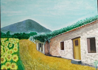 Painting titled "Casa rural" by Vidal Fernández Richart, Original Artwork, Acrylic