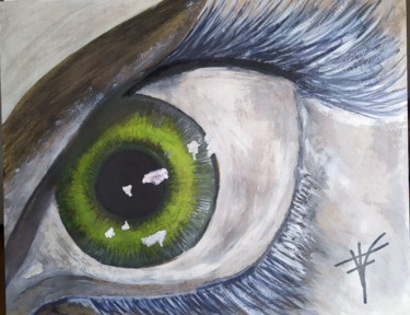 Painting titled "El ojo controlador" by Vidal Fernández Richart, Original Artwork, Pencil