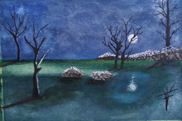 Pintura titulada "La laguna" por Vidal Fernández Richart, Obra de arte original, Acuarela