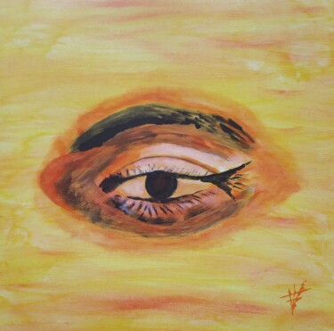 Pintura titulada "Ojo de ébano" por Vidal Fernández Richart, Obra de arte original, Acrílico