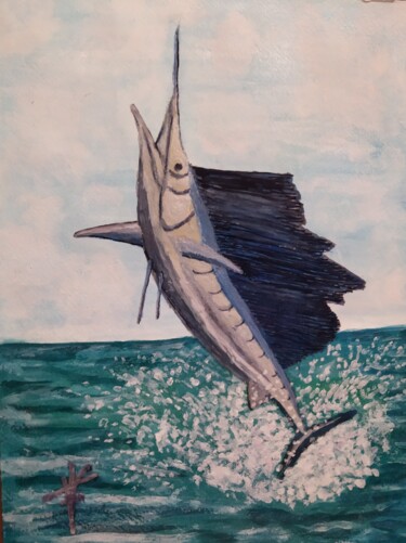Schilderij getiteld "Flypp" door Vidal Fernández Richart, Origineel Kunstwerk, Aquarel