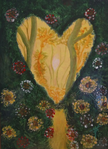 Pintura intitulada "Las raíces del amor" por Vidal Fernández Richart, Obras de arte originais, Acrílico