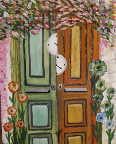 Painting titled "La puerta correcta.…" by Vidal Fernández Richart, Original Artwork, Acrylic