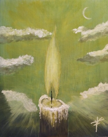 Pintura titulada "Ner ( vela de vida…" por Vidal Fernández Richart, Obra de arte original, Acrílico