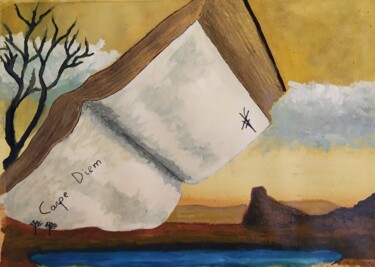 Schilderij getiteld "Carpe Diem" door Vidal Fernández Richart, Origineel Kunstwerk, Aquarel