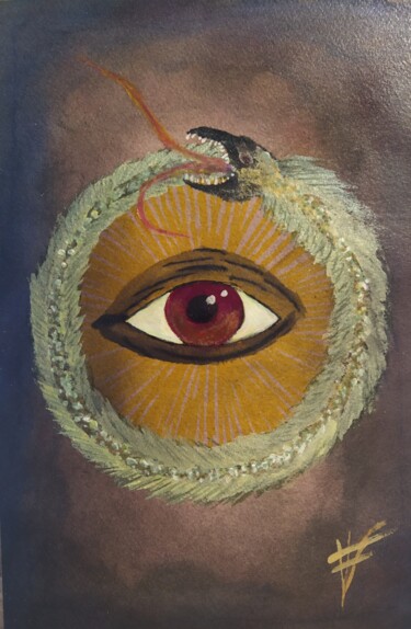 Pittura intitolato "La metamorfosis de…" da Vidal Fernández Richart, Opera d'arte originale, Acquarello