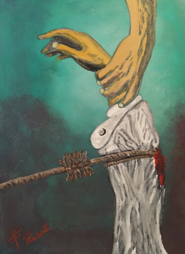 Pintura titulada "La ayuda" por Vidal Fernández Richart, Obra de arte original, Acrílico Montado en Bastidor de camilla de m…