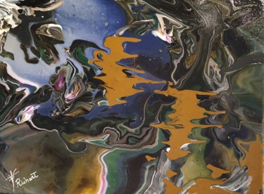 Pintura titulada "El Lago las Profund…" por Vidal Fernández Richart, Obra de arte original, Acrílico Montado en Bastidor de…