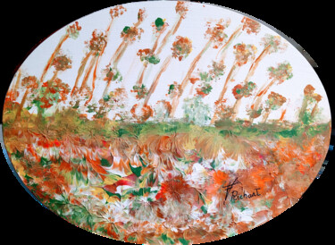 「Floral naif」というタイトルの絵画 Vidal Fernández Richartによって, オリジナルのアートワーク, アクリル