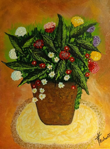 Painting titled "Floral viferi" by Vidal Fernández Richart, Original Artwork, Acrylic Mounted on artwork_cat.